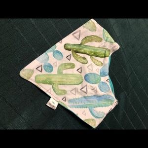 Baby bib with cactus designs